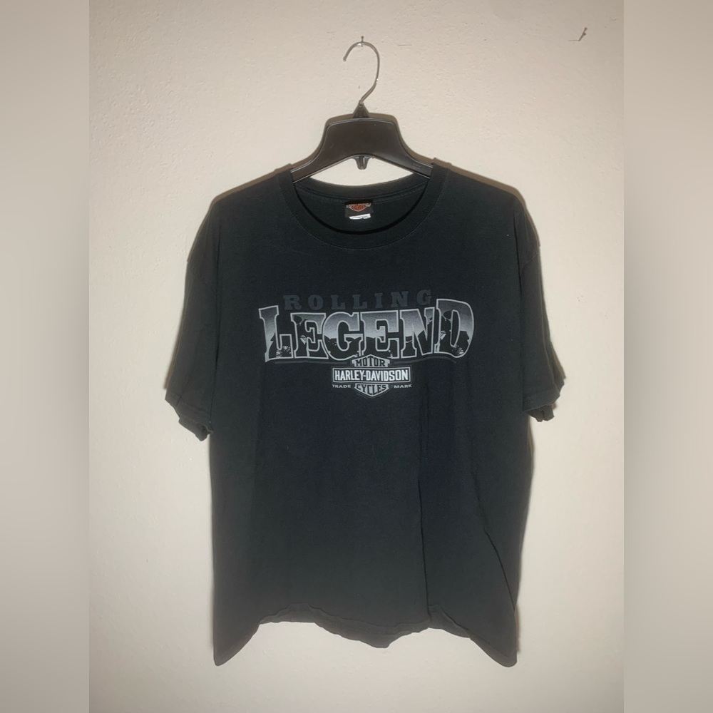 Harley Davidson Tee XL Black Vintage Rolling Legend Kegel Rockford, IL